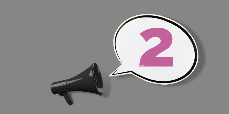 En megafon som skriker ut siffran 2